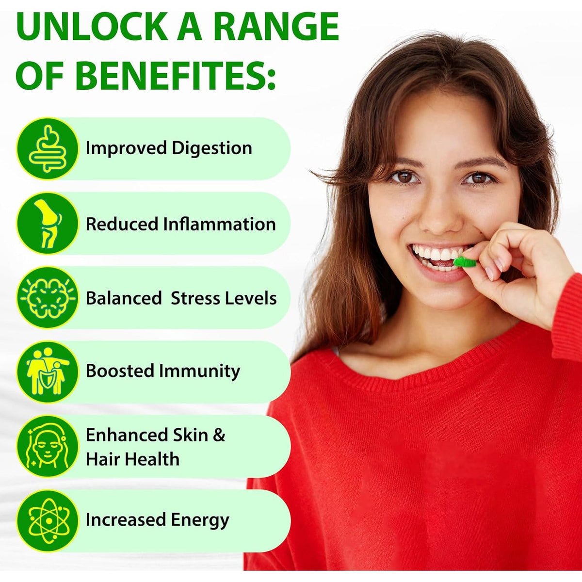 Sea Moss Gummies, Sea Moss, Bladderwrack, Ashwagandha, Burdock Root, Energy, Immune Support, 60 Vegan Gummies