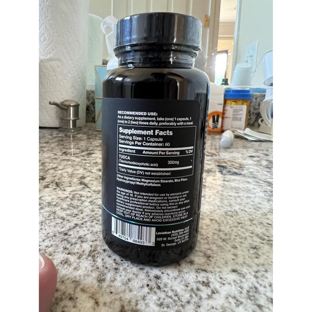 Leviathan Nutrition TUDCA Bile Salts 300Mg - Tudca (Tauroursodeoxycholic Acid) Supplement 60 Capsules
