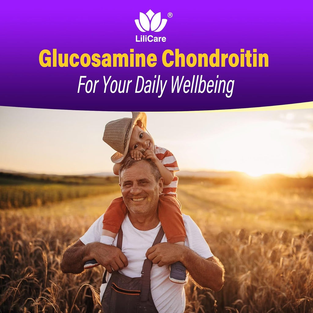Glucosamine Chondroitin Gummies, Sugar Free Glucosamine Chondroitin MSM Supplement, Extra Strength with Boswellia Turmeric, Hydrolyzed Collagen & Hyaluronic Acid, Bone Health for Men & Women, 120 Cts