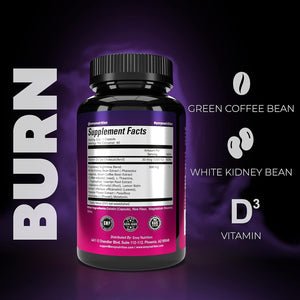Night Time Fat Burner Supplements with Green Coffee Bean Extract - 60 Capsules