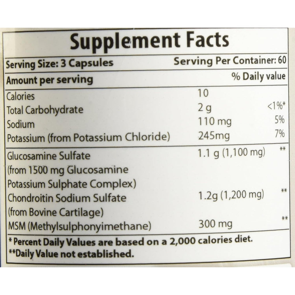 Best Naturals Glucosamine Chondroitin and MSM (Non-Gmo) - Promotes Joint Health - 180 Count