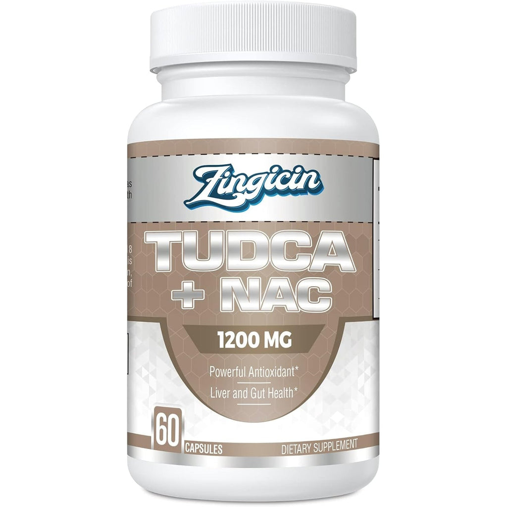 TUDCA with NAC Supplement 1200Mg - 60 Capsules,Powerful TUDCA Bile Salt plus N-Acetyl-Cysteine,Antioxidant Supplements for Liver,Digestion,Pack of 1,60.0 Count