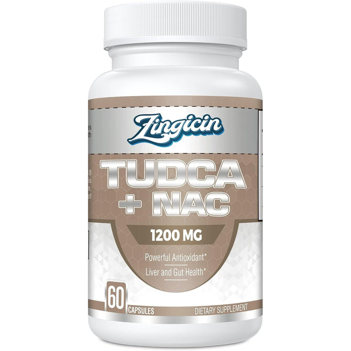 TUDCA with NAC Supplement 1200Mg - 60 Capsules,Powerful TUDCA Bile Salt plus N-Acetyl-Cysteine,Antioxidant Supplements for Liver,Digestion,Pack of 1,60.0 Count