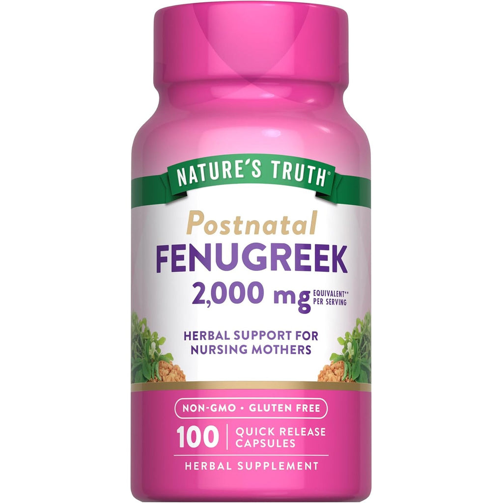 Nature'S Truth Fenugreek Seed Capsules for Women | 100 Count | Non-Gmo and Gluten Free Supplement